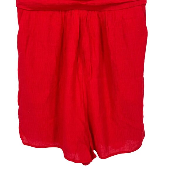 One Clothing V-Neck Sleeveless Romper Red Size Medium - Picture 5 of 10